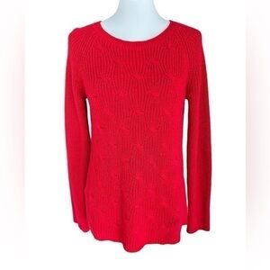 Liz Claiborne red cableknit sweater